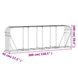 NNEVL Log Holder Light Brown 300x45x100 cm Galvanised Steel