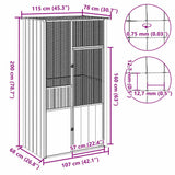 NNEVL Bird Cage Anthracite 115x78x200 cm Galvanised Steel