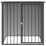 NNEVL Dog House with Roof Black 110x103x109 cm Galvanised Steel