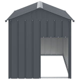 NNEVL Dog House with Roof Anthracite 117x153x123 cm Galvanised Steel