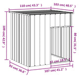 NNEVL Dog House with Roof Anthracite 110x103x109 cm Galvanised Steel