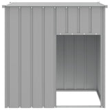 NNEVL Dog House with Roof Light Grey 110x103x109 cm Galvanised Steel