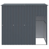 NNEVL Dog House with Roof Anthracite 214x153x181 cm Galvanised Steel