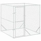 NNEVL Outdoor Dog Kennel Silver 2x2x2 m Galvanised Steel