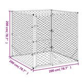 NNEVL Outdoor Dog Kennel Silver 2x2x2 m Galvanised Steel