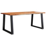 NNEVL Dining Table with Live Edge 180x90x75 cm Solid Wood Acacia