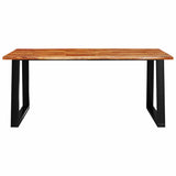 NNEVL Dining Table with Live Edge 180x90x75 cm Solid Wood Acacia