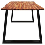 NNEVL Dining Table with Live Edge 180x90x75 cm Solid Wood Acacia
