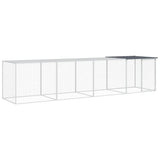 NNEVL Chicken Cage with Roof Anthracite 403x98x90 cm Galvanised Steel