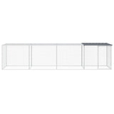 NNEVL Chicken Cage with Roof Anthracite 403x98x90 cm Galvanised Steel