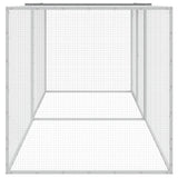 NNEVL Chicken Cage with Roof Light Grey 203x98x90 cm Galvanised Steel