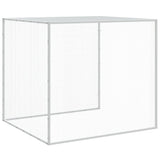 NNEVL Chicken Cage with Roof Light Grey 203x98x90 cm Galvanised Steel