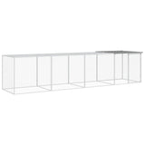NNEVL Chicken Cage with Roof Light Grey 403x98x90 cm Galvanised Steel