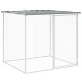 NNEVL Chicken Cage with Roof Light Grey 403x98x90 cm Galvanised Steel