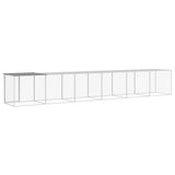 NNEVL Chicken Cage with Roof Light Grey 603x98x90 cm Galvanised Steel