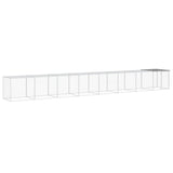 NNEVL Chicken Cage with Roof Light Grey 803x98x90 cm Galvanised Steel