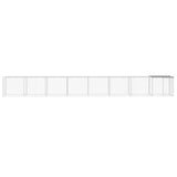NNEVL Chicken Cage with Roof Light Grey 803x98x90 cm Galvanised Steel