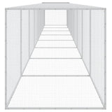 NNEVL Chicken Cage with Roof Light Grey 803x98x90 cm Galvanised Steel