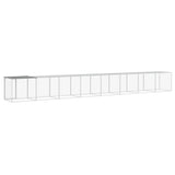 NNEVL Chicken Cage with Roof Light Grey 803x98x90 cm Galvanised Steel