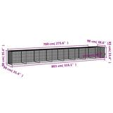 NNEVL Chicken Cage with Roof Light Grey 803x98x90 cm Galvanised Steel