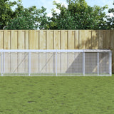 NNEVL Chicken Cage with Roof Light Grey 803x98x90 cm Galvanised Steel