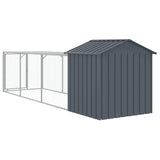 NNEVL Chicken Cage with Run Anthracite 117x405x123 cm Galvanised Steel