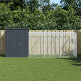 NNEVL Chicken Cage with Run Anthracite 165x455x181 cm Galvanised Steel