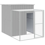 NNEVL Chicken Cage with Run Light Grey 165x659x181 cm Galvanised Steel