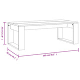 NNEVL Coffee Table White 102x50x35 cm Engineered Wood
