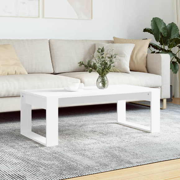 NNEVL Coffee Table White 102x50x35 cm Engineered Wood