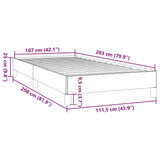 NNEVL Bed Frame Black 106x203 cm King Single Size Faux Leather