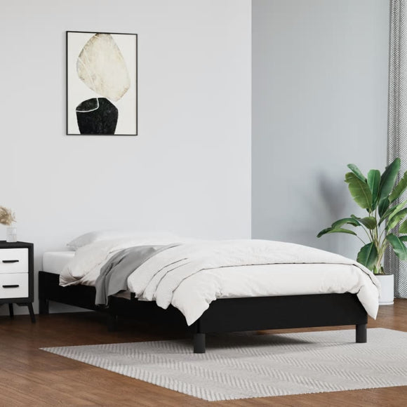 NNEVL Bed Frame Black 106x203 cm King Single Size Faux Leather