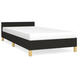 NNEVL Bed Frame Black 106x203 cm King Single Size Fabric