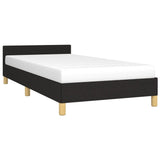 NNEVL Bed Frame Black 106x203 cm King Single Size Fabric