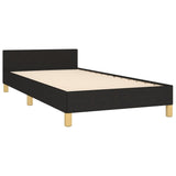 NNEVL Bed Frame Black 106x203 cm King Single Size Fabric