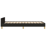 NNEVL Bed Frame Black 106x203 cm King Single Size Fabric