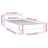 NNEVL Bed Frame Black 106x203 cm King Single Size Fabric