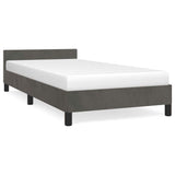 NNEVL Bed Frame without Mattress Dark Grey King Single Size Velvet