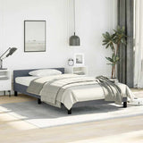 NNEVL Bed Frame without Mattress Dark Grey King Single Size Velvet