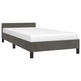 NNEVL Bed Frame without Mattress Dark Grey King Single Size Velvet