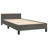 NNEVL Bed Frame without Mattress Dark Grey King Single Size Velvet