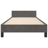 NNEVL Bed Frame without Mattress Dark Grey King Single Size Velvet