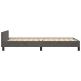 NNEVL Bed Frame without Mattress Dark Grey King Single Size Velvet