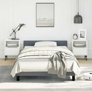 NNEVL Bed Frame without Mattress Dark Grey King Single Size Velvet
