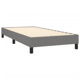 NNEVL Box Spring Bed with Mattress Dark Grey 100x200 cm Fabric