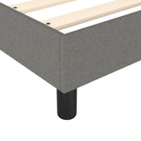 NNEVL Box Spring Bed with Mattress Dark Grey 100x200 cm Fabric