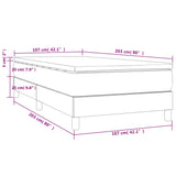 NNEVL Box Spring Bed with Mattress Dark Grey 100x200 cm Fabric