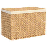 NNEVL Laundry Basket with 3 Sections 75x42.5x52 cm Water Hyacinth