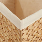 NNEVL Laundry Basket with 3 Sections 75x42.5x52 cm Water Hyacinth