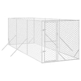 NNEVL Outdoor Dog Kennel Silver 2x6x2 m Galvanised Steel
